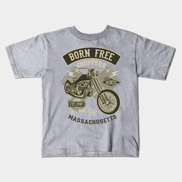 Born Free Choppers Kids T-Shirt by CRD Branding